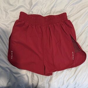Women's Red Athletic Shorts